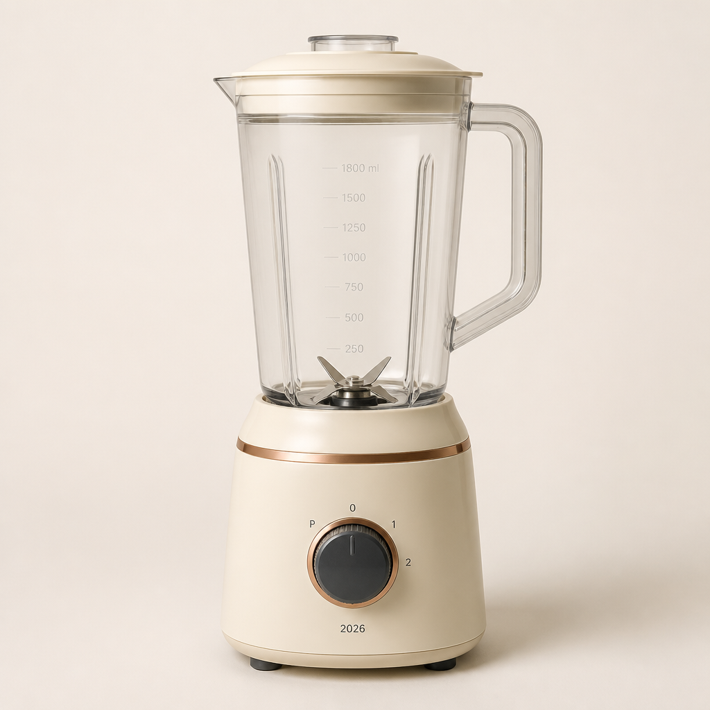 Velmora BlendPro 1500 blender in matte ivory, studio